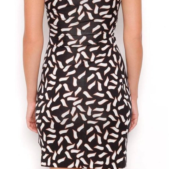 DVF Diane Von Furstenberg GLASMARY Silk Jersey Draped Dress Snake Flutter - Picture 9 of 14